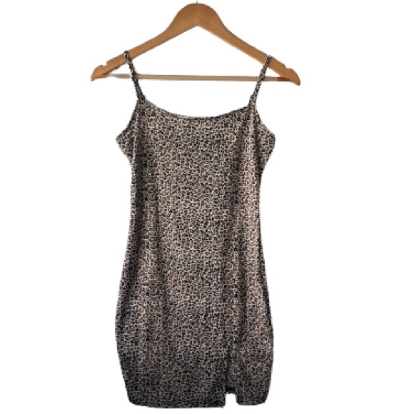 SHEIN Dresses & Skirts - 3/$20 SHEIN Leopard Bodycon Dress with Leg Slit